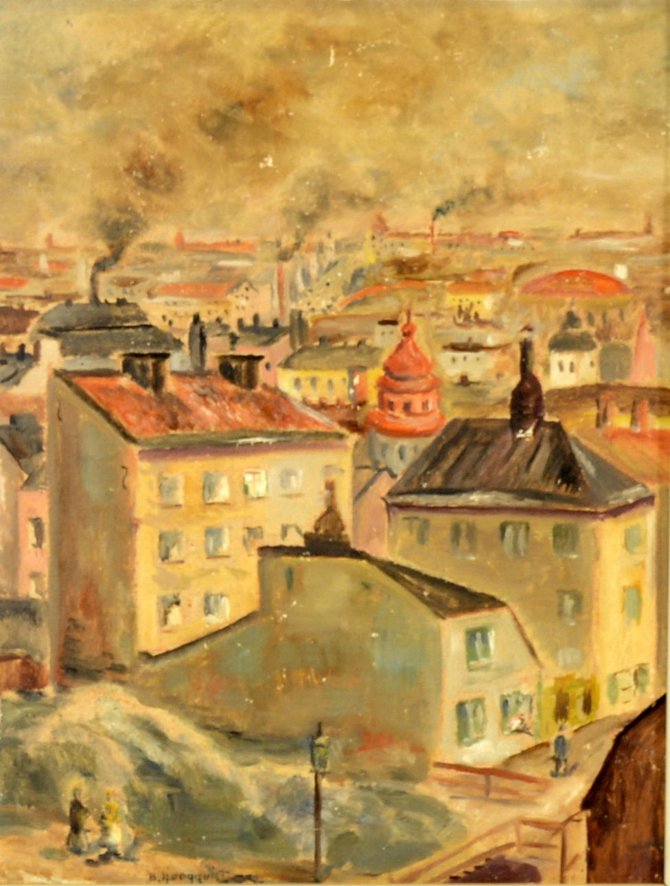 BIRGER LJUNGQVIST. Olja på papp-pannå.