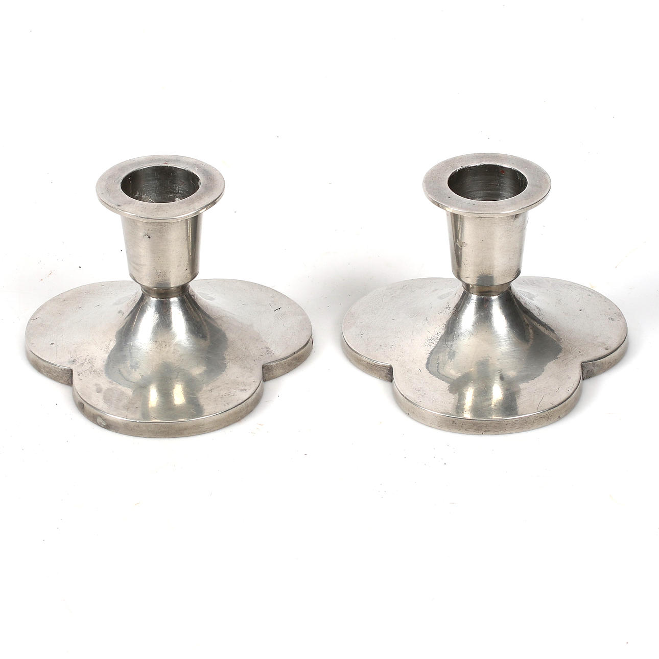 LJUSSTAKAR, ett par, tenn, Just Andersen, Danmark.