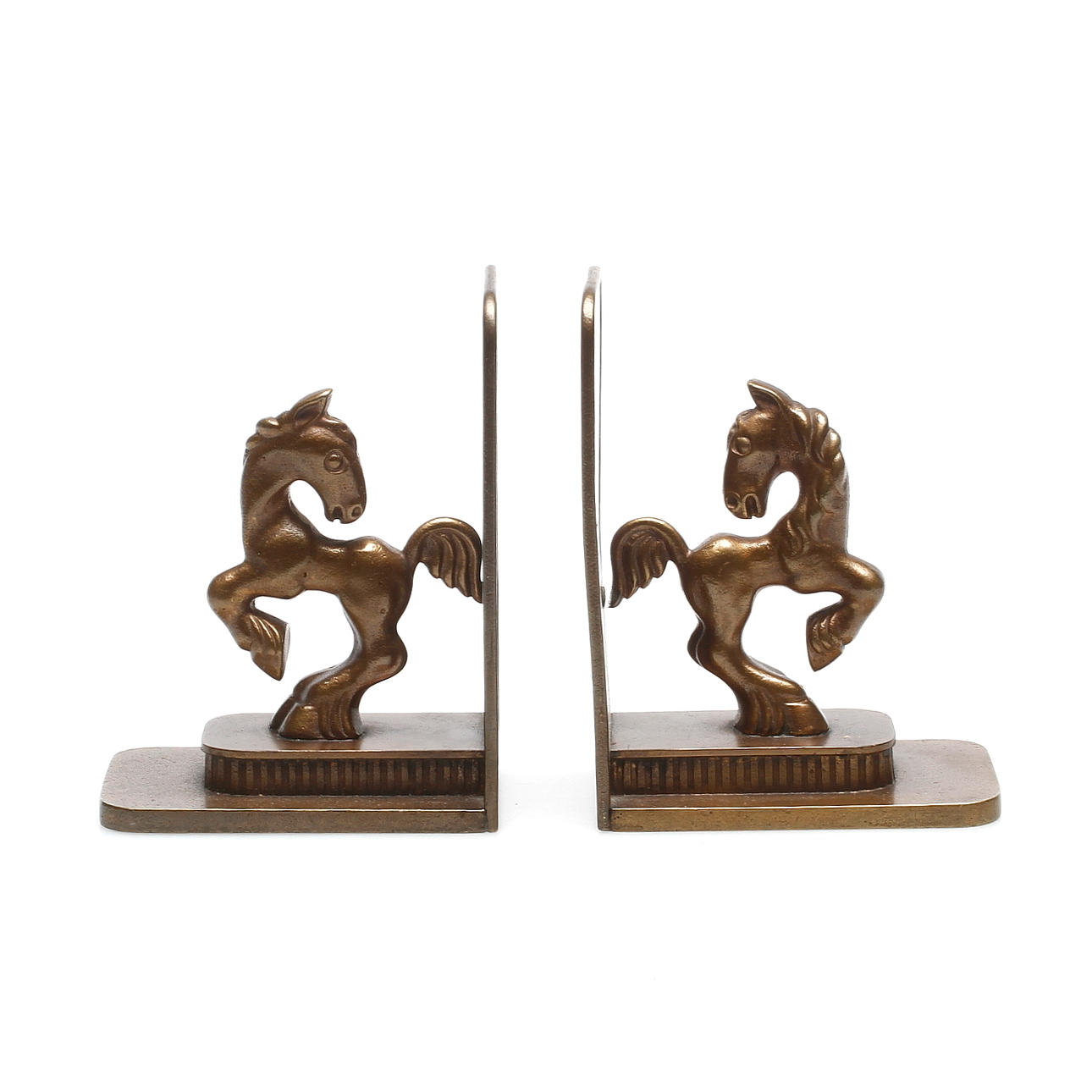 BOKSTÖD, ett par, brons, Ystad brons, 1900-talets första hälft.