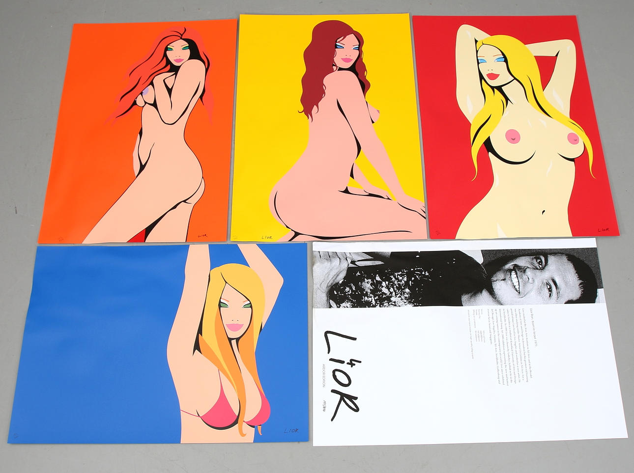 RON LIOR. Mapp med 4 seriegrafier, signerad och numrerad 151/250.