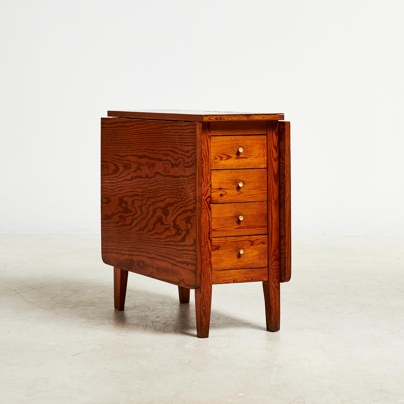 BOARDING TABLE, 1930s/40s, short sides with cabinets and drawers, pine ...
