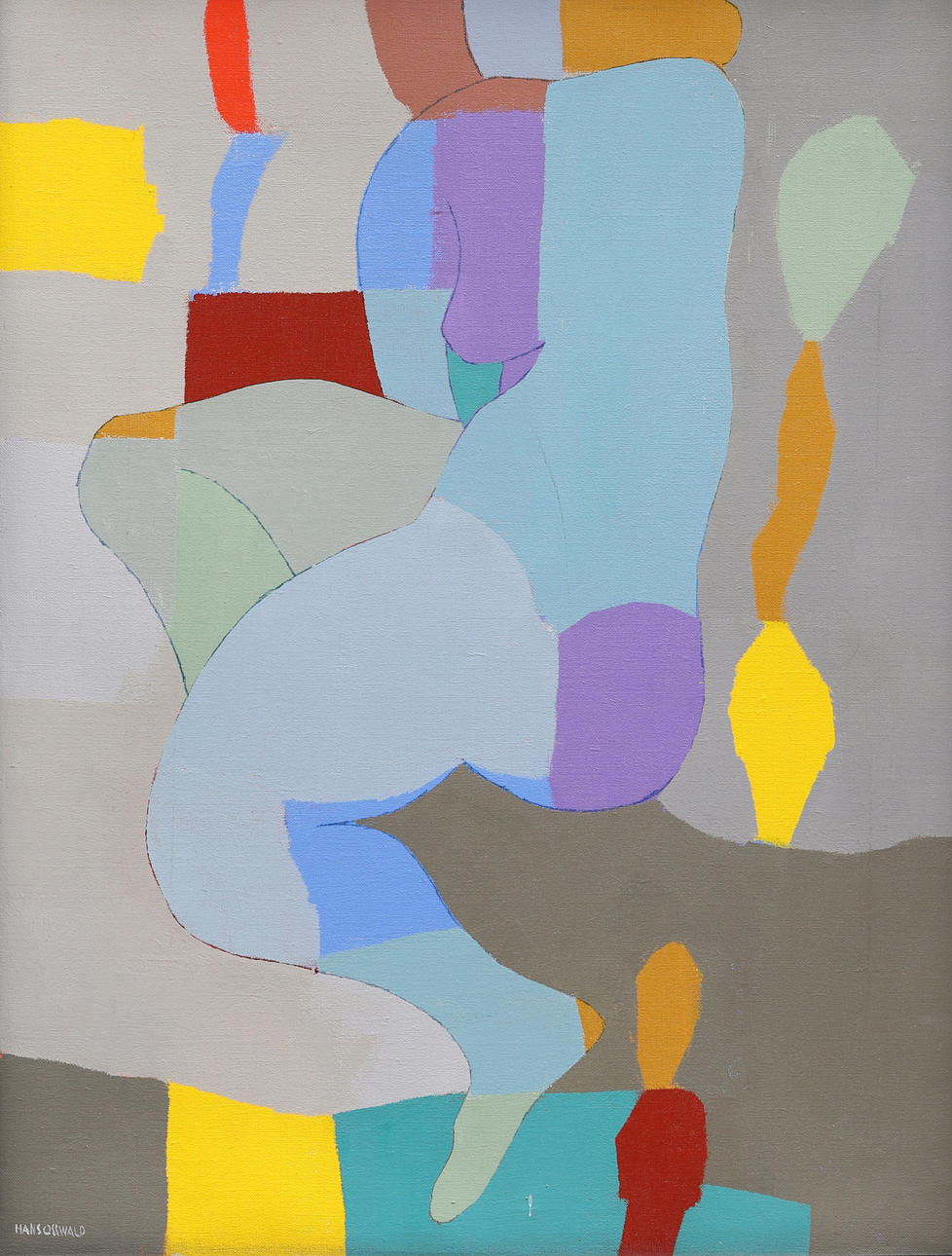 HANS OSSWALD. Female act, signed.