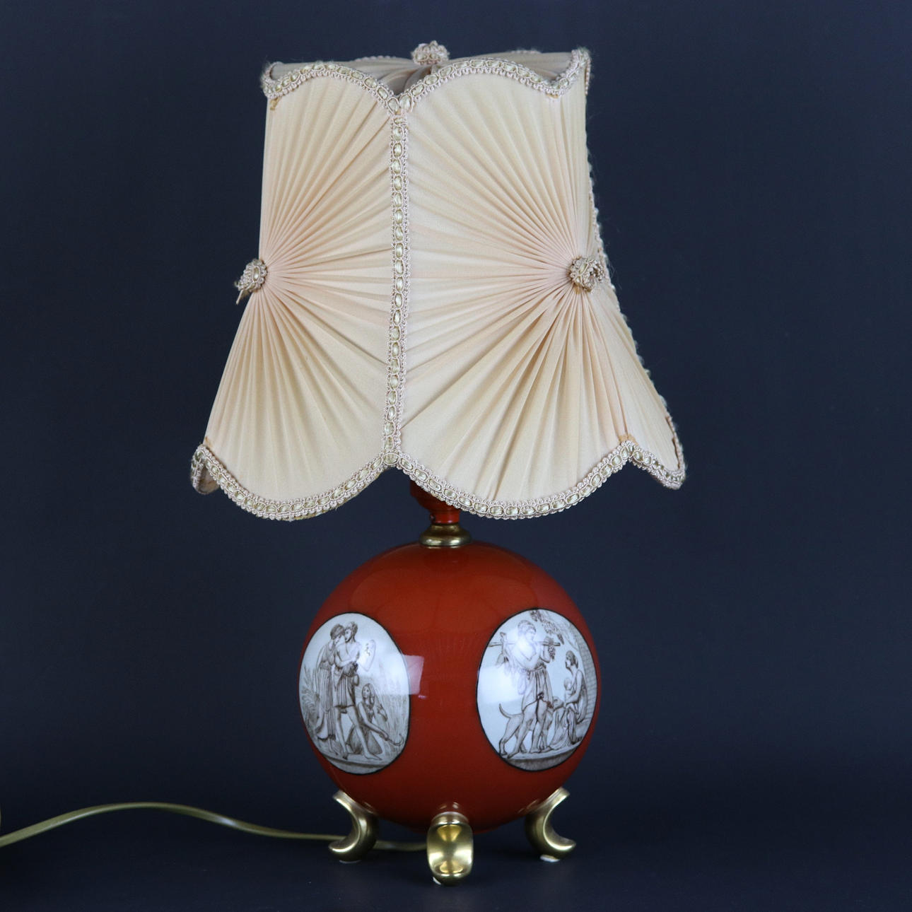 TABLE LAMP, porcelain, rococo style.
