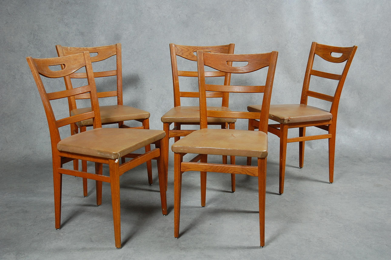 CARL MALMSTEN. stolar, 5 st, Åfors Möbler.