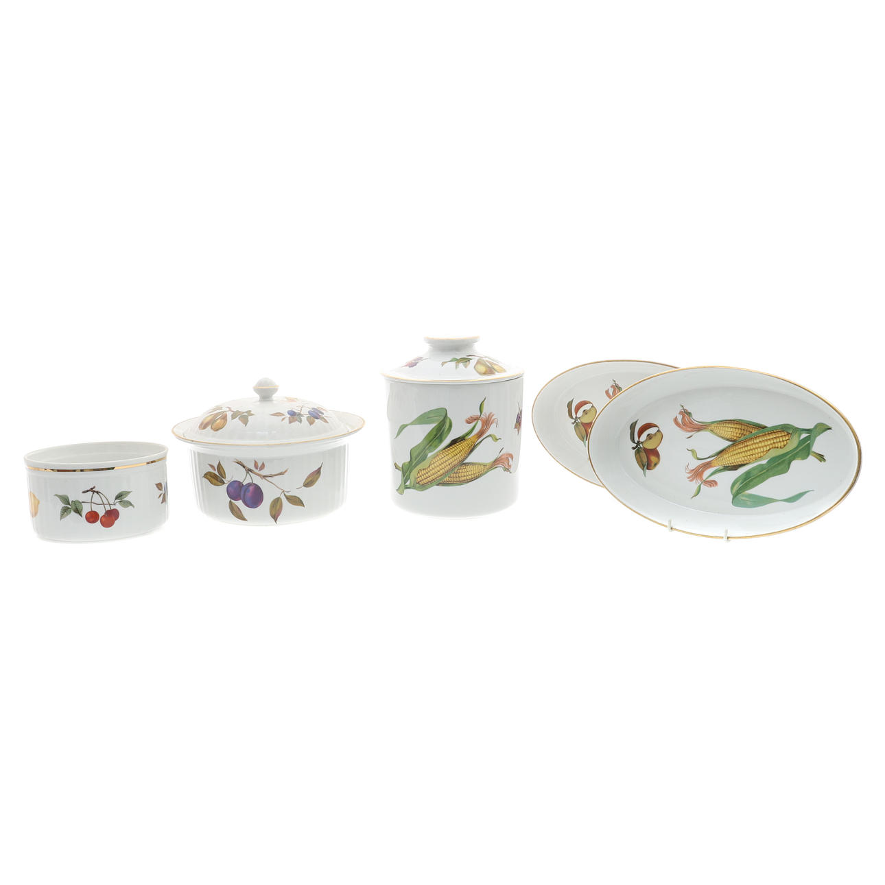 A COLLECTION OF ROYAL WORCESTER EVESHAM PATTERN OVEN TO TABLEWARE.