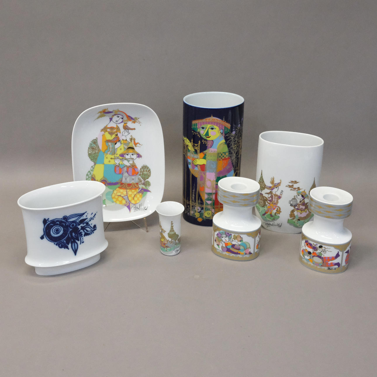 ROSENTHAL, PORCELAIN, SEVEN PIECES.