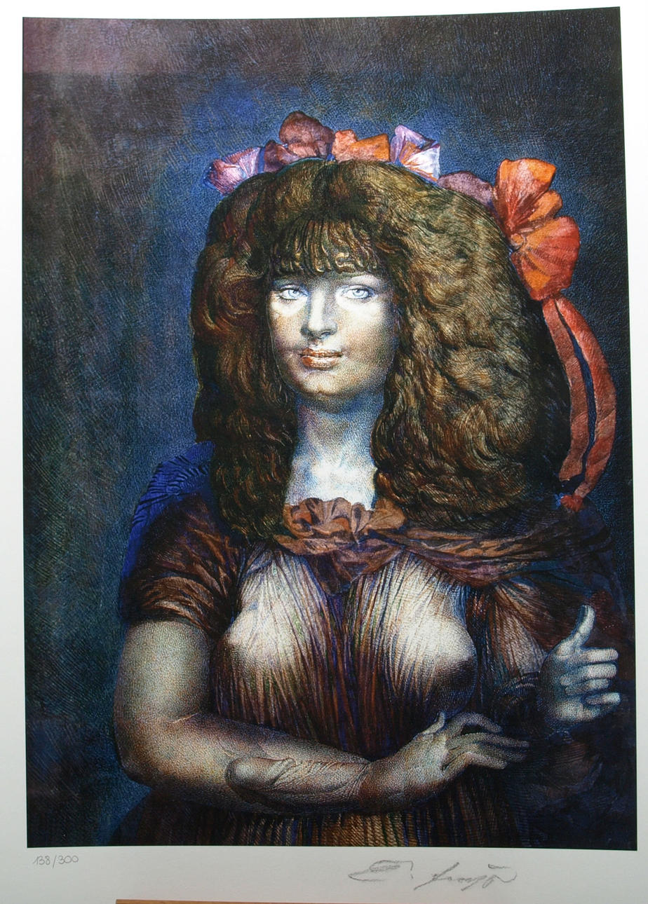 ERNST FUCHS. Screentryck på papper, numrerad 138/300, signerad.