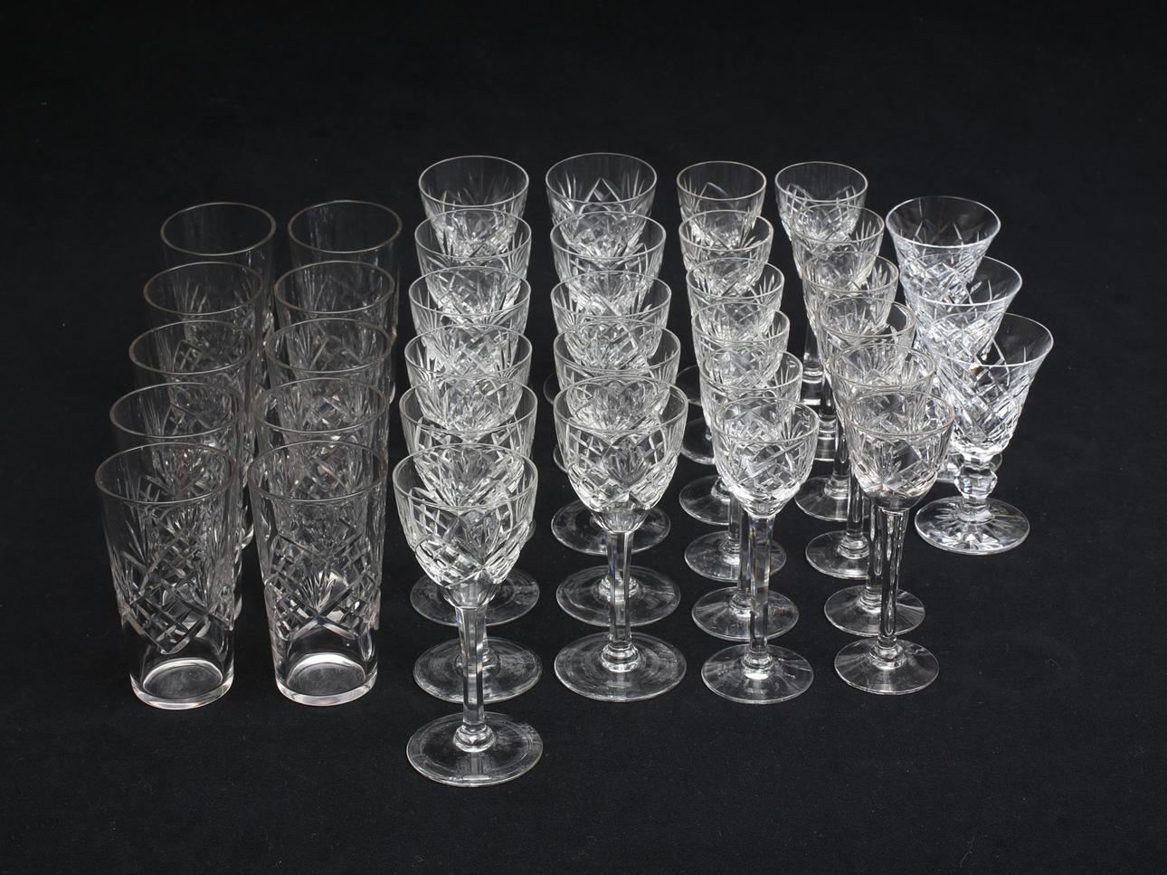 DIVERSE GLAS, 36 st, kristall.