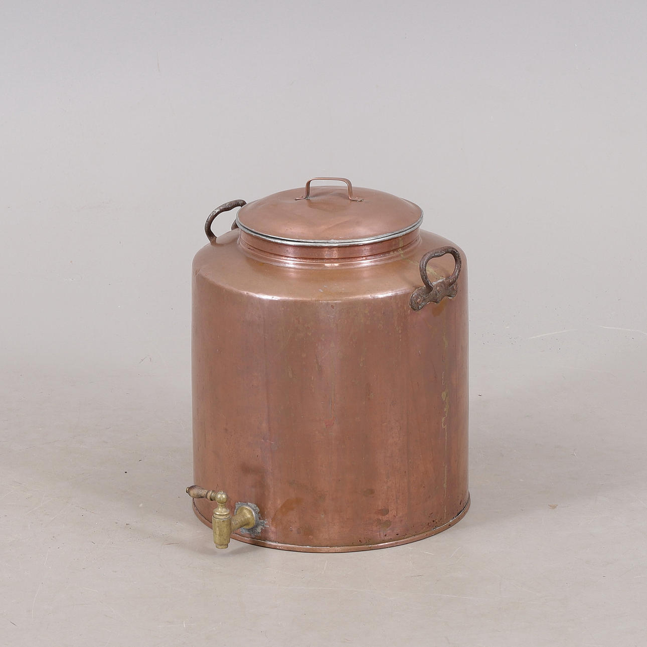 WATER CONTAINER, copper, SO, 19th century.