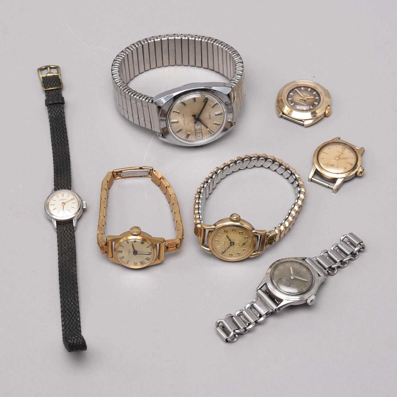 BRACELET WATCH, 7 pcs, incl. a Timex, Eterna etc.