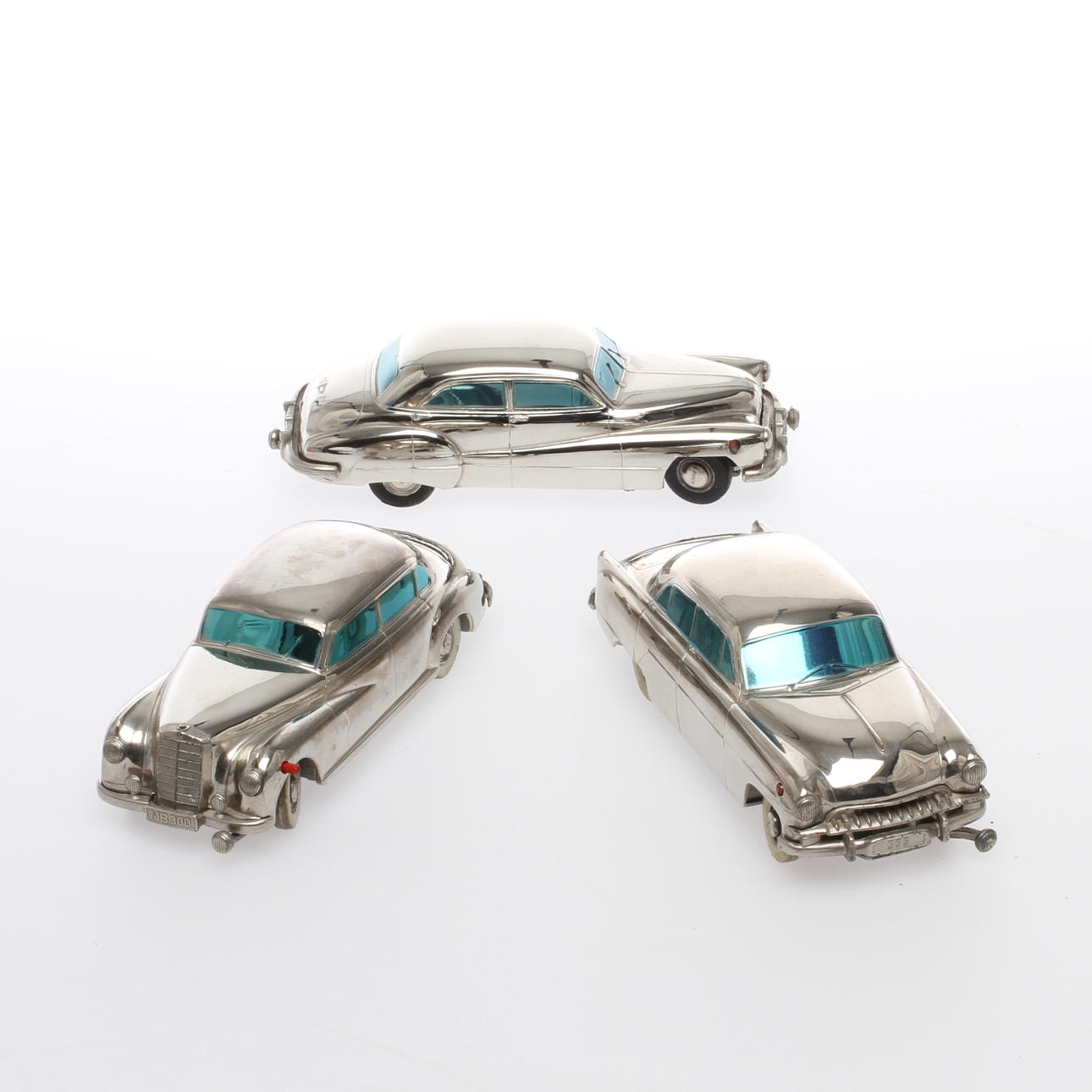 MODELLBIL PRÄMETA BUICK 405, OPEL 555 och MB 300. Made in Germany Brit. Zone respektive Germany.