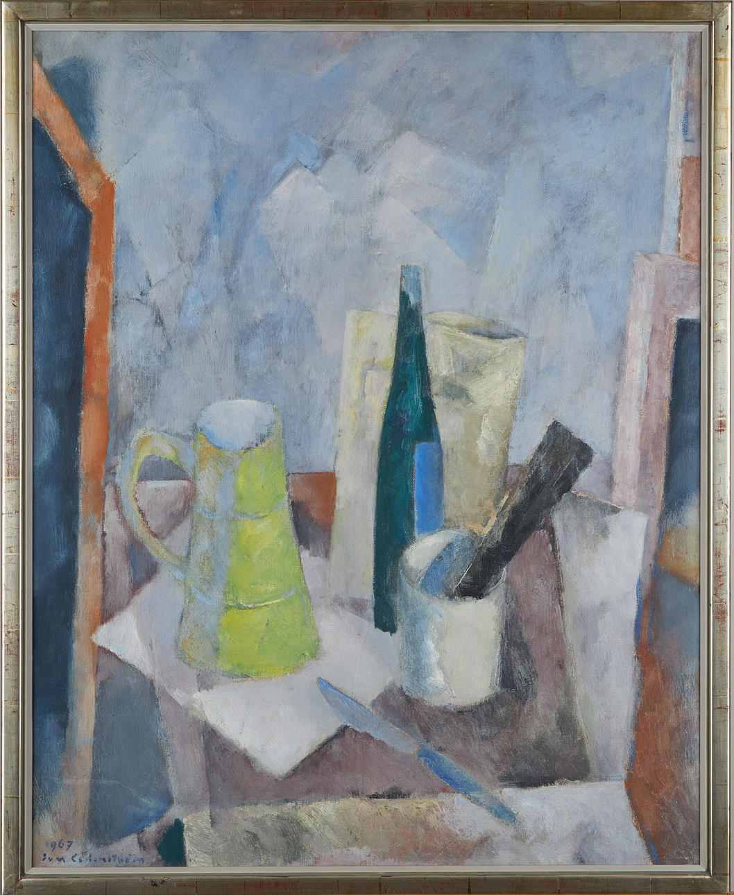 EVA CEDERSTRÖM. "Still life", signed amt dated 1967, oil on canvas.
