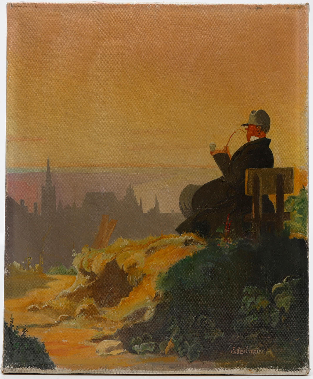 CARL SPITZWEG. NACH. "Rast auf dem Weinberg".