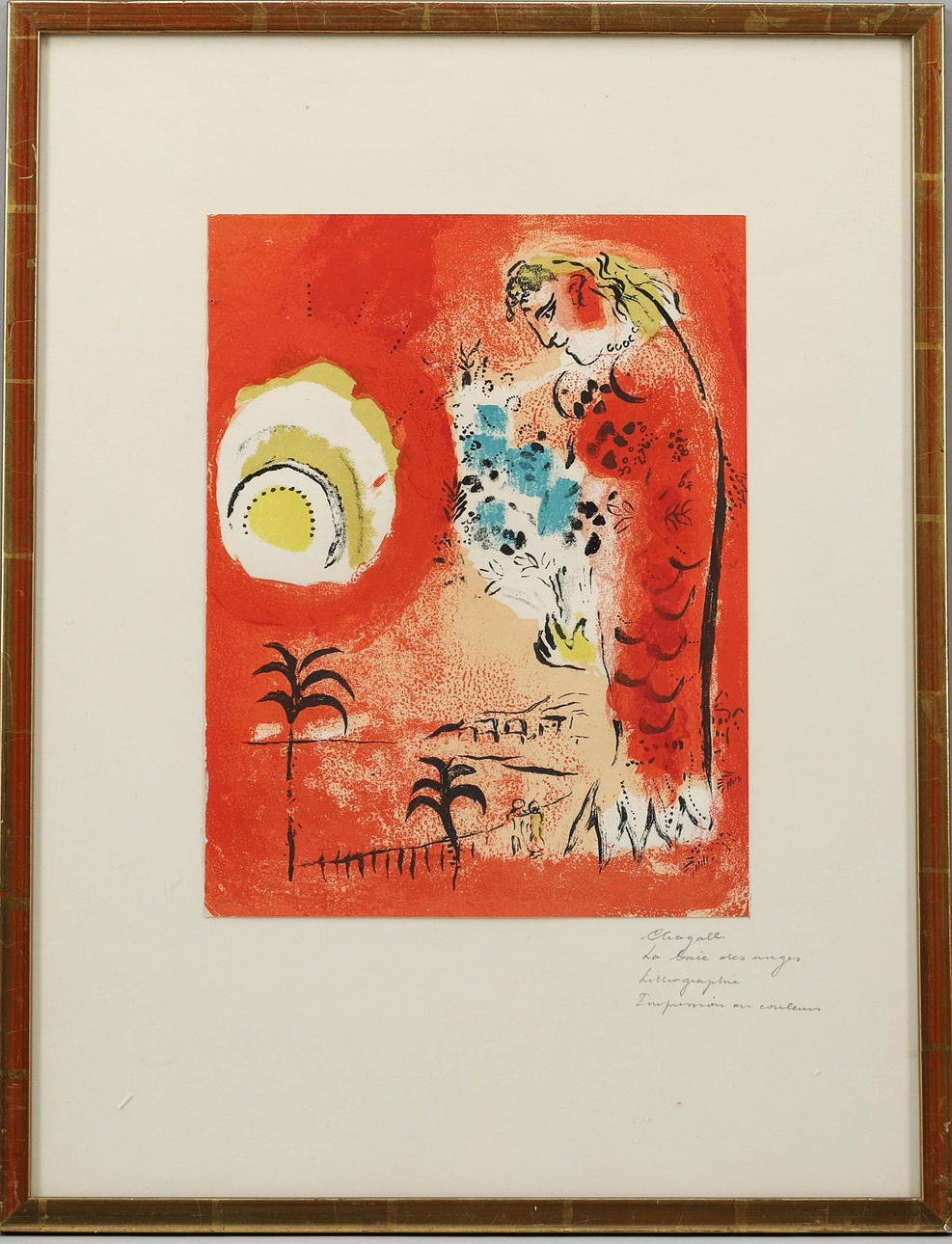 MARC CHAGALL, EFTER. "La Baie des Anges", Farblithografie, 1960.