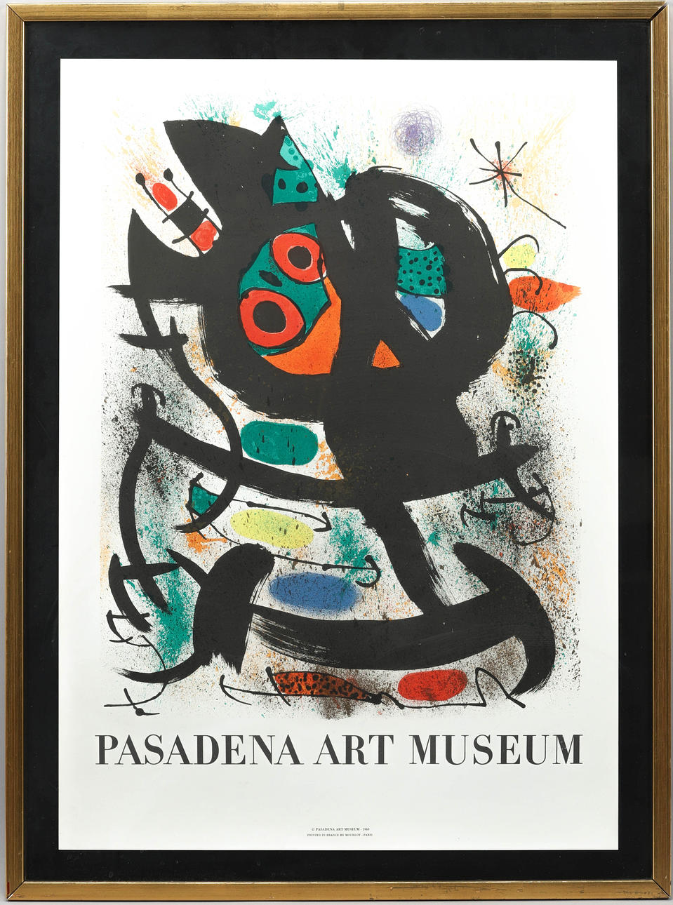 JOAN MIRO, EFTER. Poster, Pasadena Art Museum 1969.