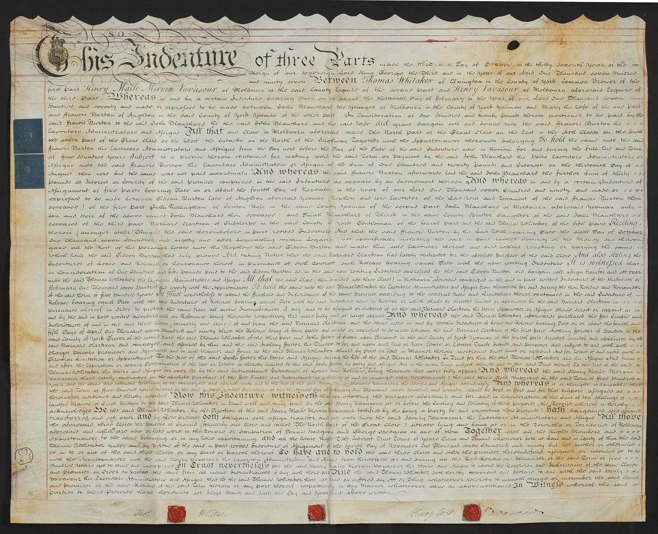 MANUSCRIPT, ENGLAND, seal, marriage contract.