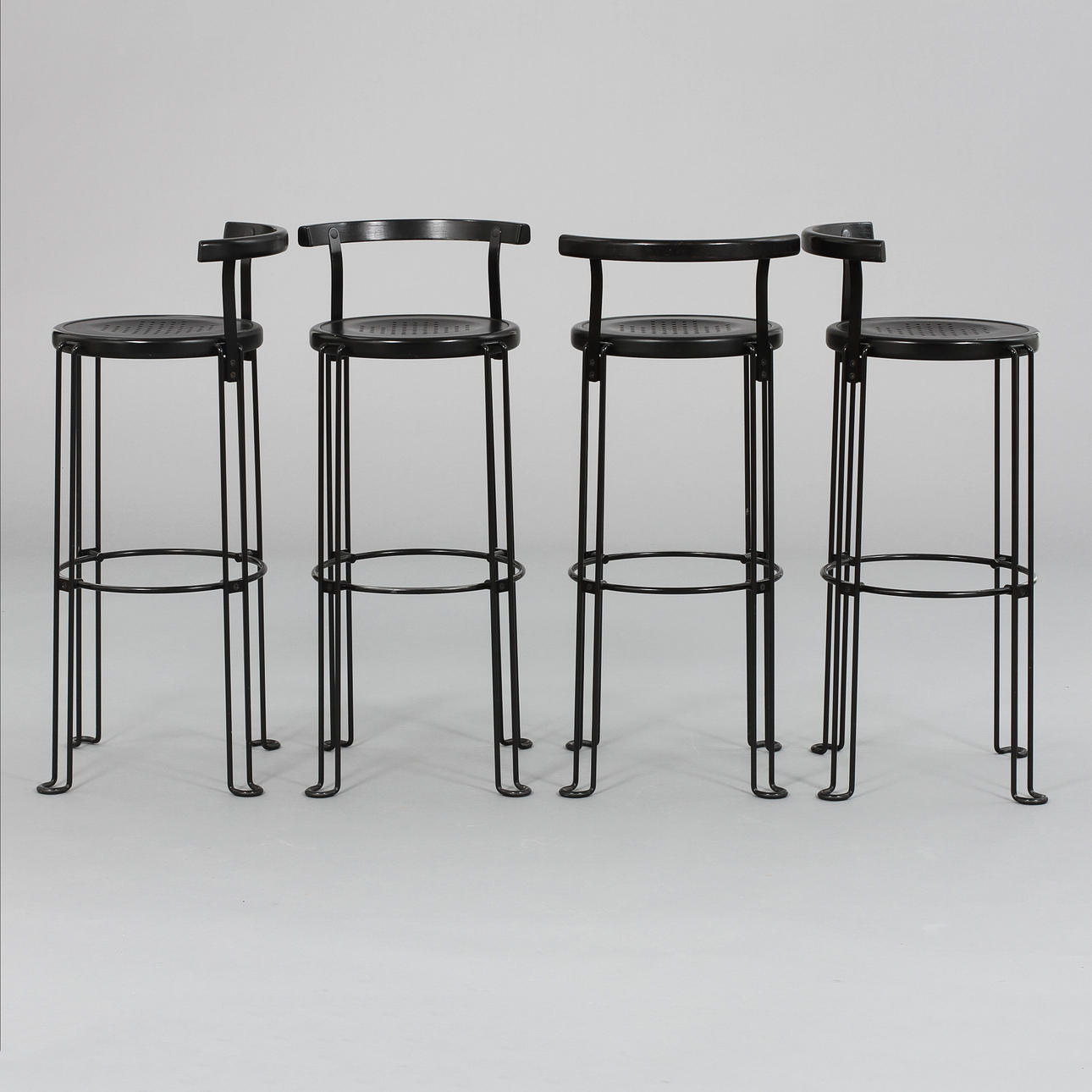 BARSTOLAR, 4 st, Börge Lindau, Blå Station, Åhus, modell "Oblado".