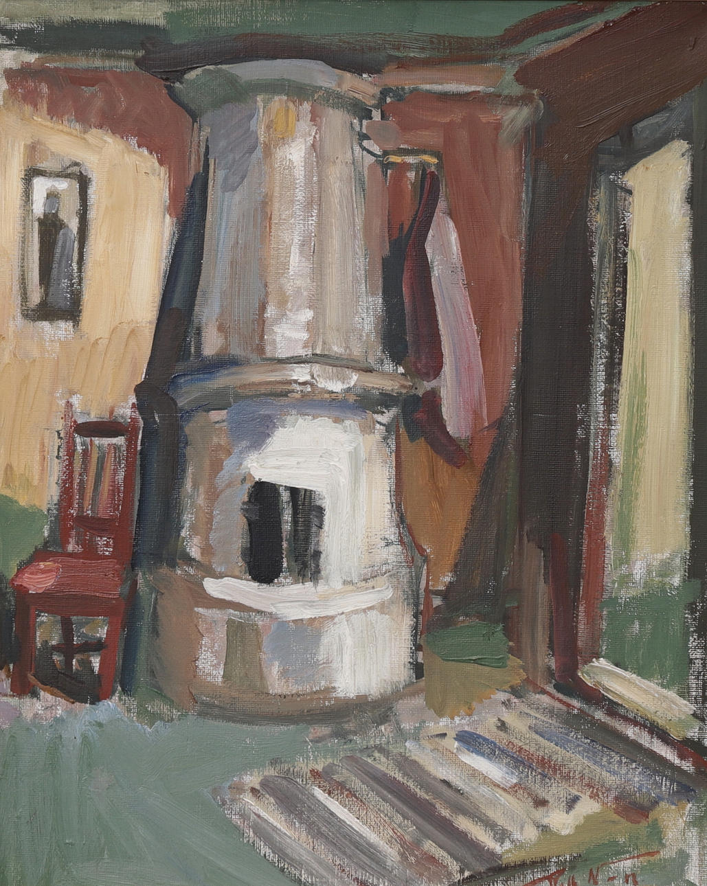 ROLF NORMAN. Interior, oil on canvas, signed.
