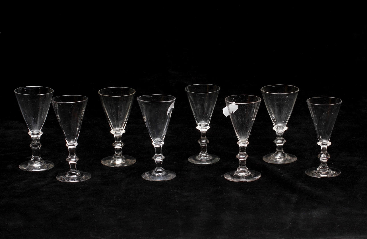 PARAPLYGLAS, 8st, 1800-tal.