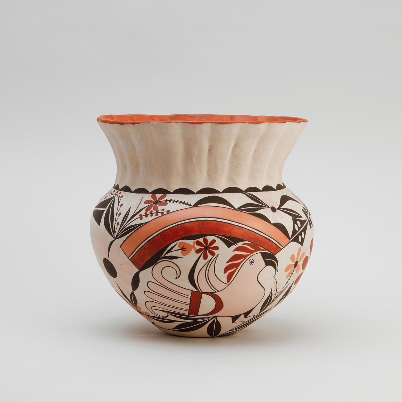 WANDA ARAGON. Vase, earthenware, signed and dated 1987.