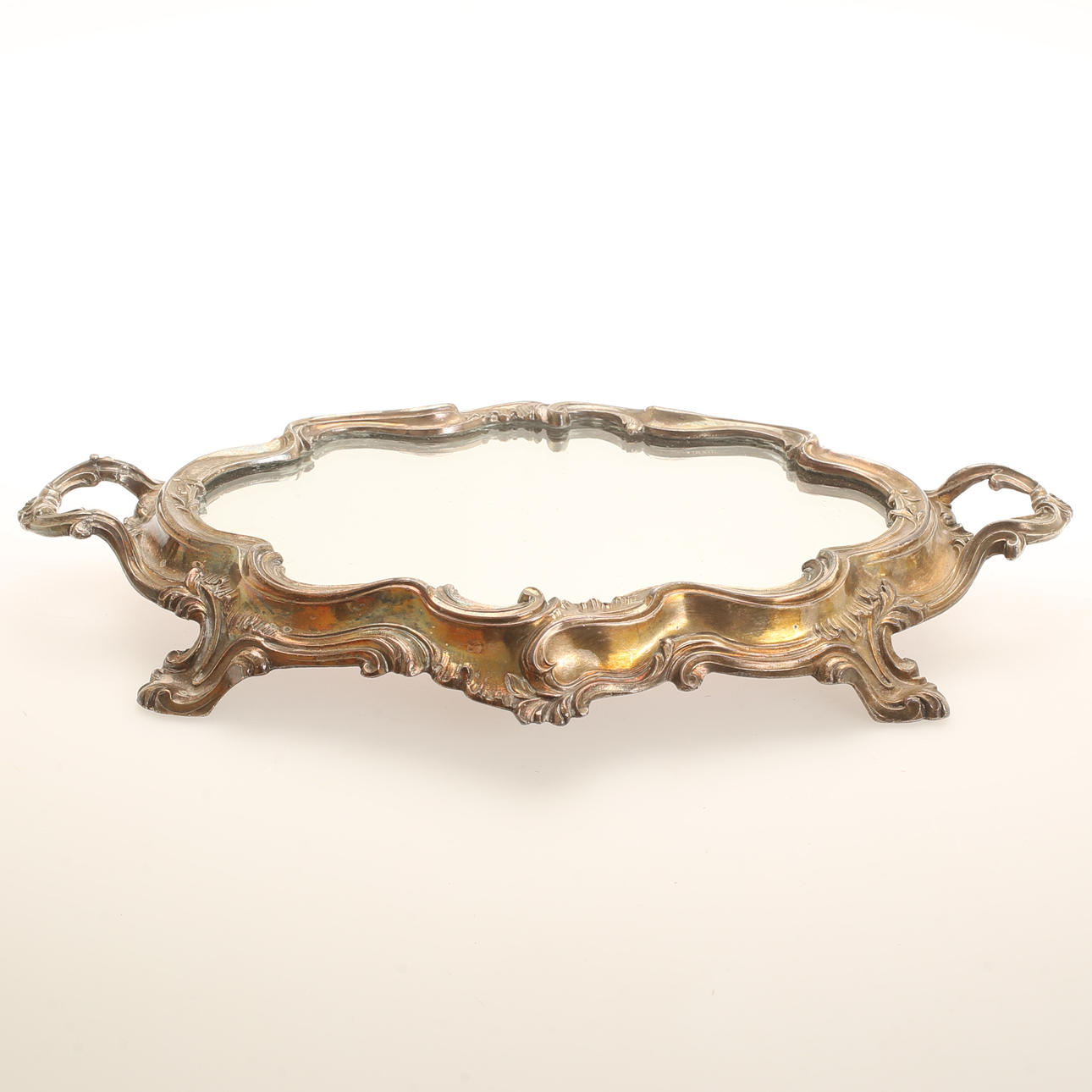 TABLE TOP with mirror, Rococo style, 1900s.