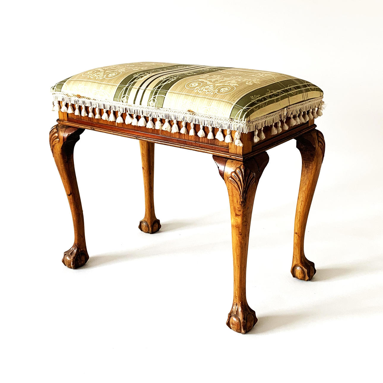 BALL & CLAW DRESSING TABLE STOOL.