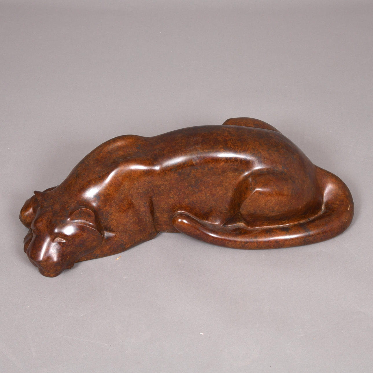 MICHAEL COOPER (B 1944) - LARGE BRONZE SCULPTURE OF A TIGER.