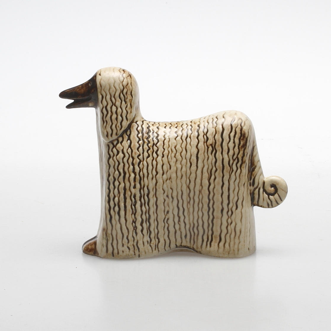 FIGURIN, Afghanhund ur serien Kennel, Lisa Larson, Gustavsberg.