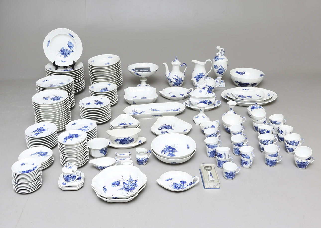 SERVIS, 206 delar, Kunglig dansk, "Blå blomst".
