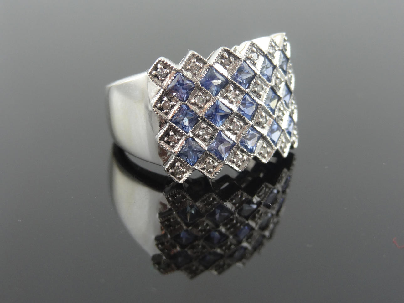 DESIGNER JC.R Diamond tanzanit ring 1,74cts.
