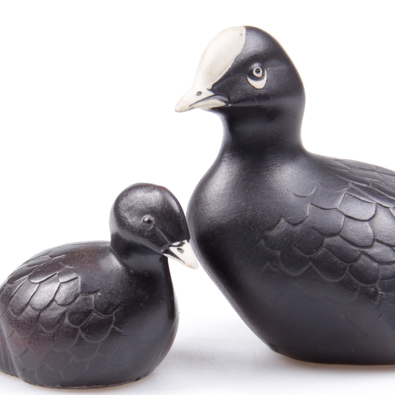 PAUL HOFF. FIGUREN, 2 Stck. Blässhuhn, Paul Hoff, Gustavsberg.