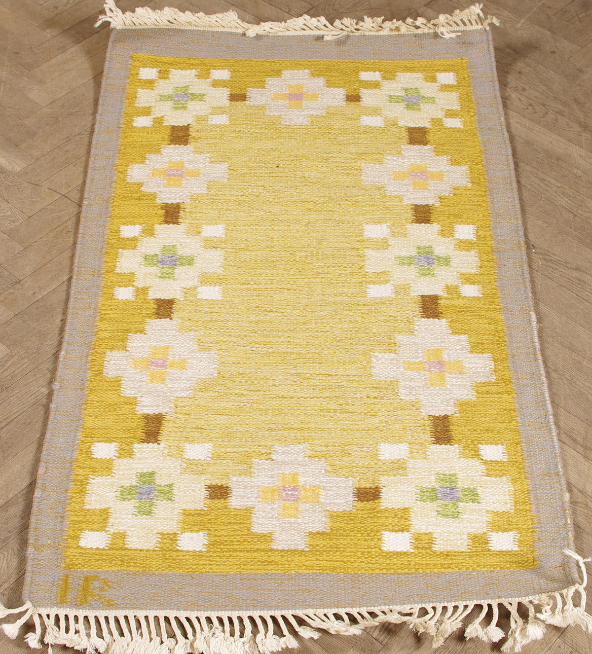 RÖLAKANMATTA, Ida Rydelius, signerad IR, 157 x 93 cm.