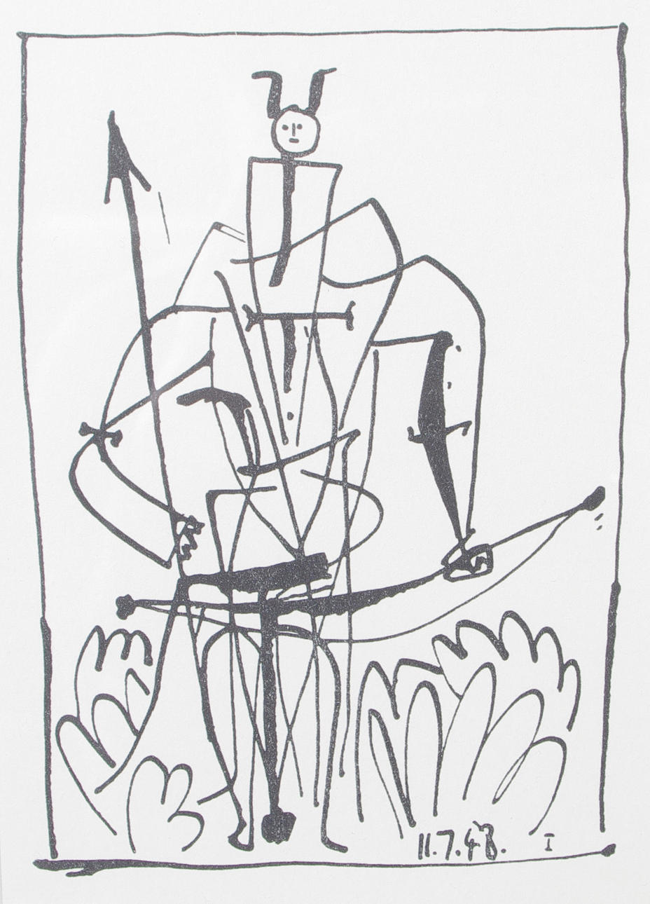 PABLO PICASSO. EFTER. Litografiskt tryck, 1958.