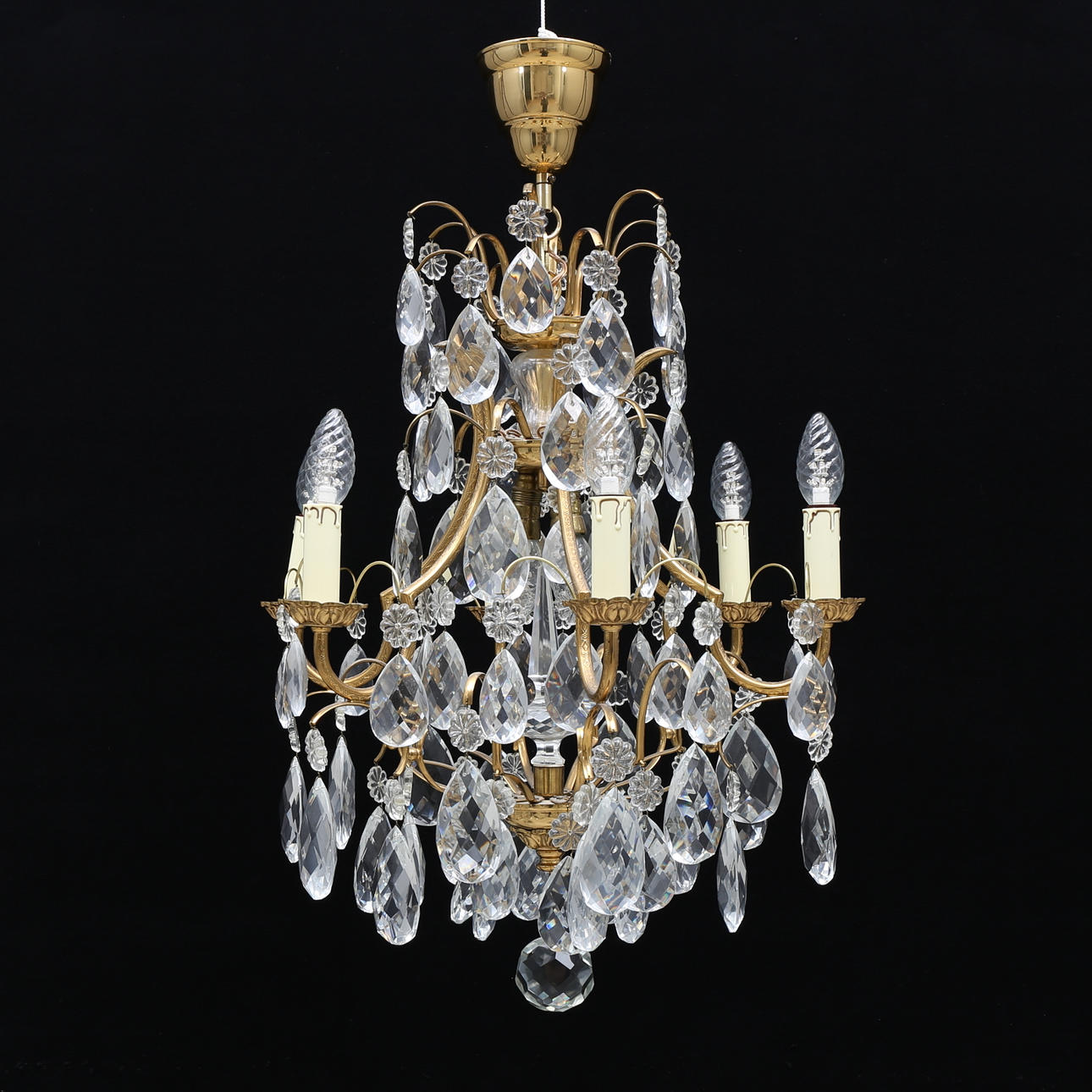 LJUSKRONA, barockstil, höjd 75 cm, 1900-tal.