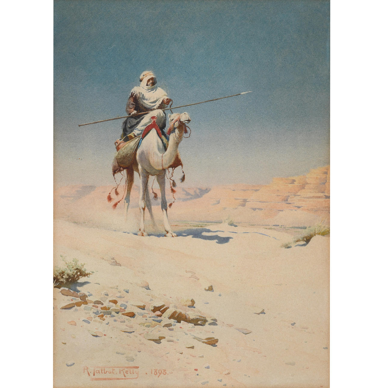 ROBERT TALBOT KELLY (1861-1934). AN ARAB TRIBESMAN ON A CAMEL.