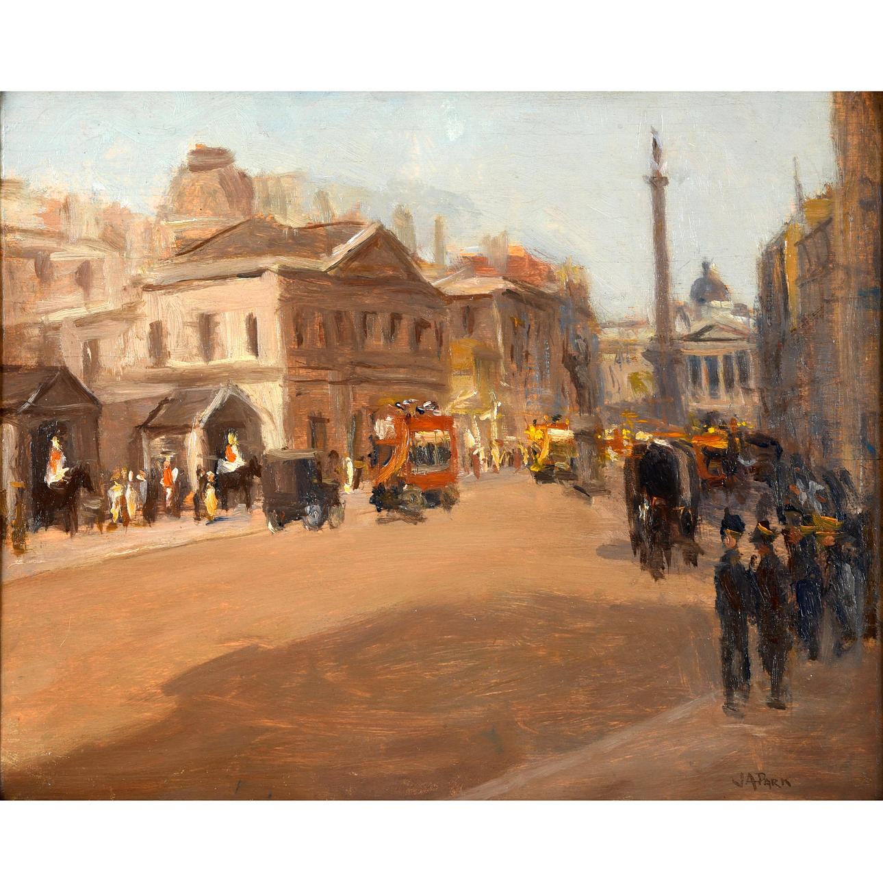 JOHN ANTHONY PARK (1878-1962). WHITEHALL, LOOKING TOWARDS TRAFALGAR SQUARE.