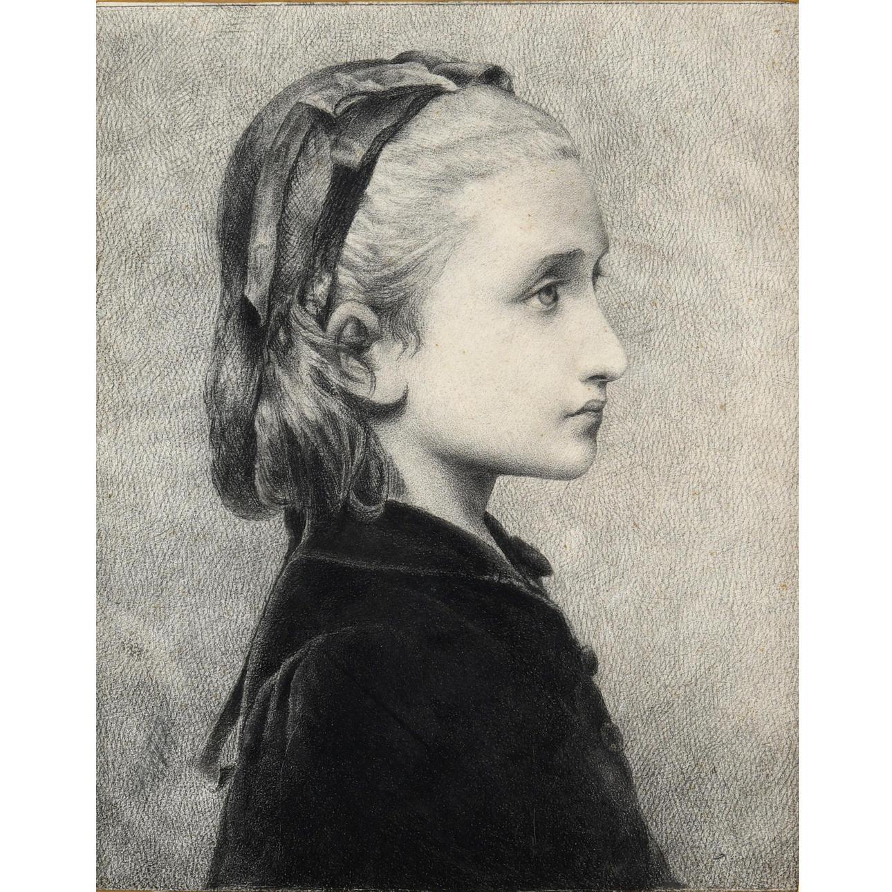 FOLLOWER OF EDWARD CLIFFORD (1844-1907). PORTRAIT STUDY OF A GIRL.