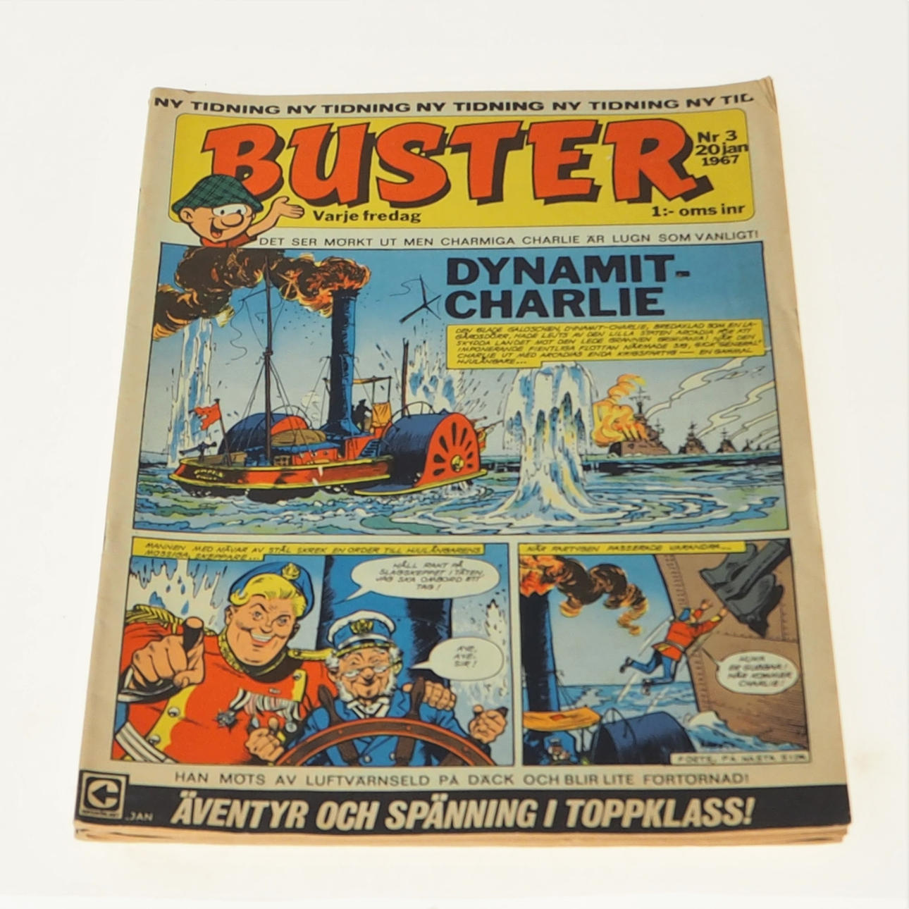 BUSTER, nr 1,2,3, premiärnummer, årgång 1967.