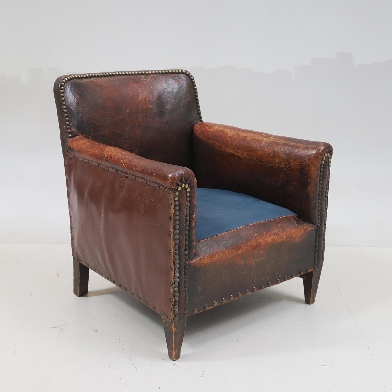 LÆNESTOL, læder & møbelsøm, 1930'erne.