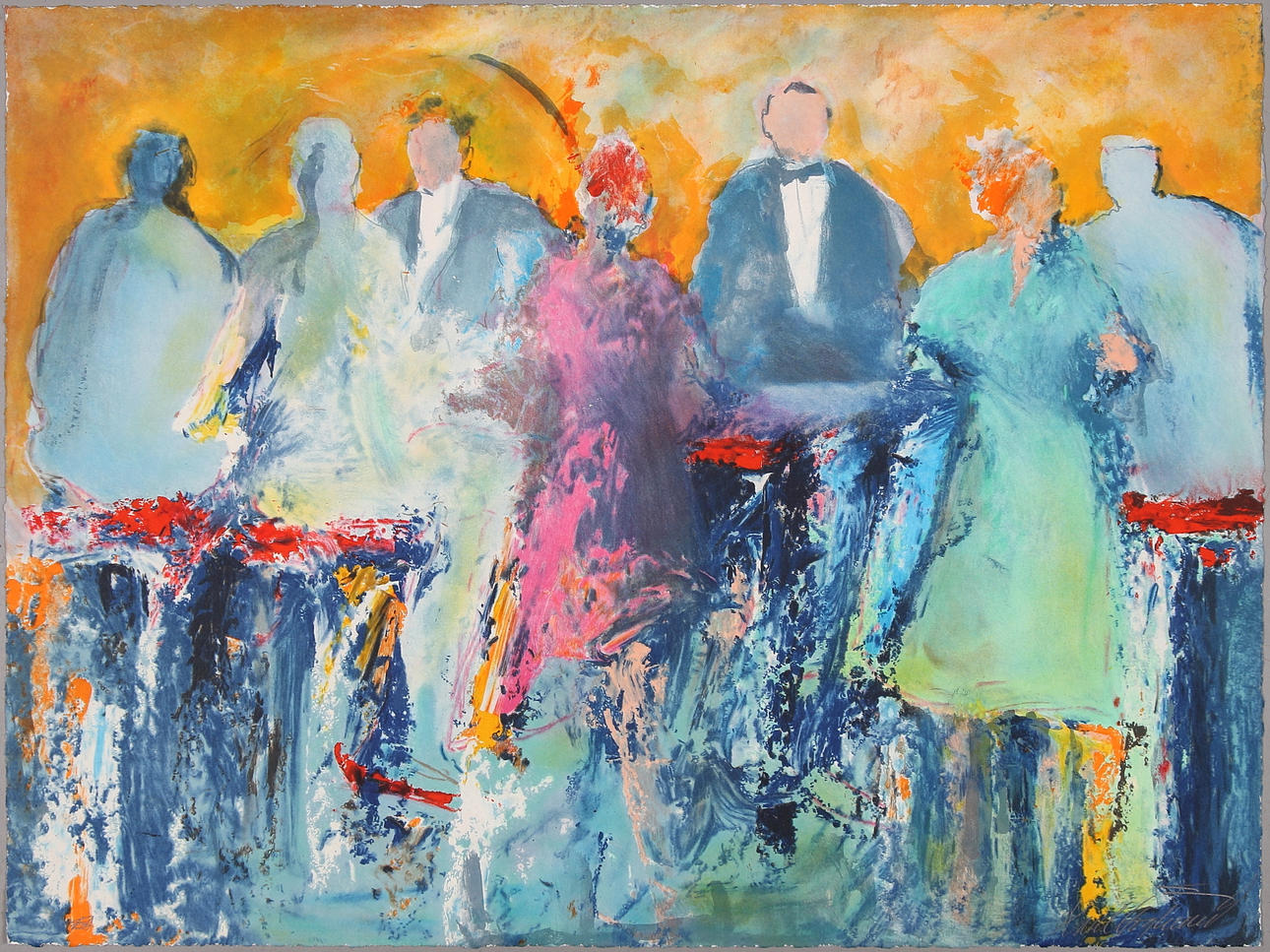 KARL HÖGLUND. Färglitografi, (blad) signerad, märk EA.