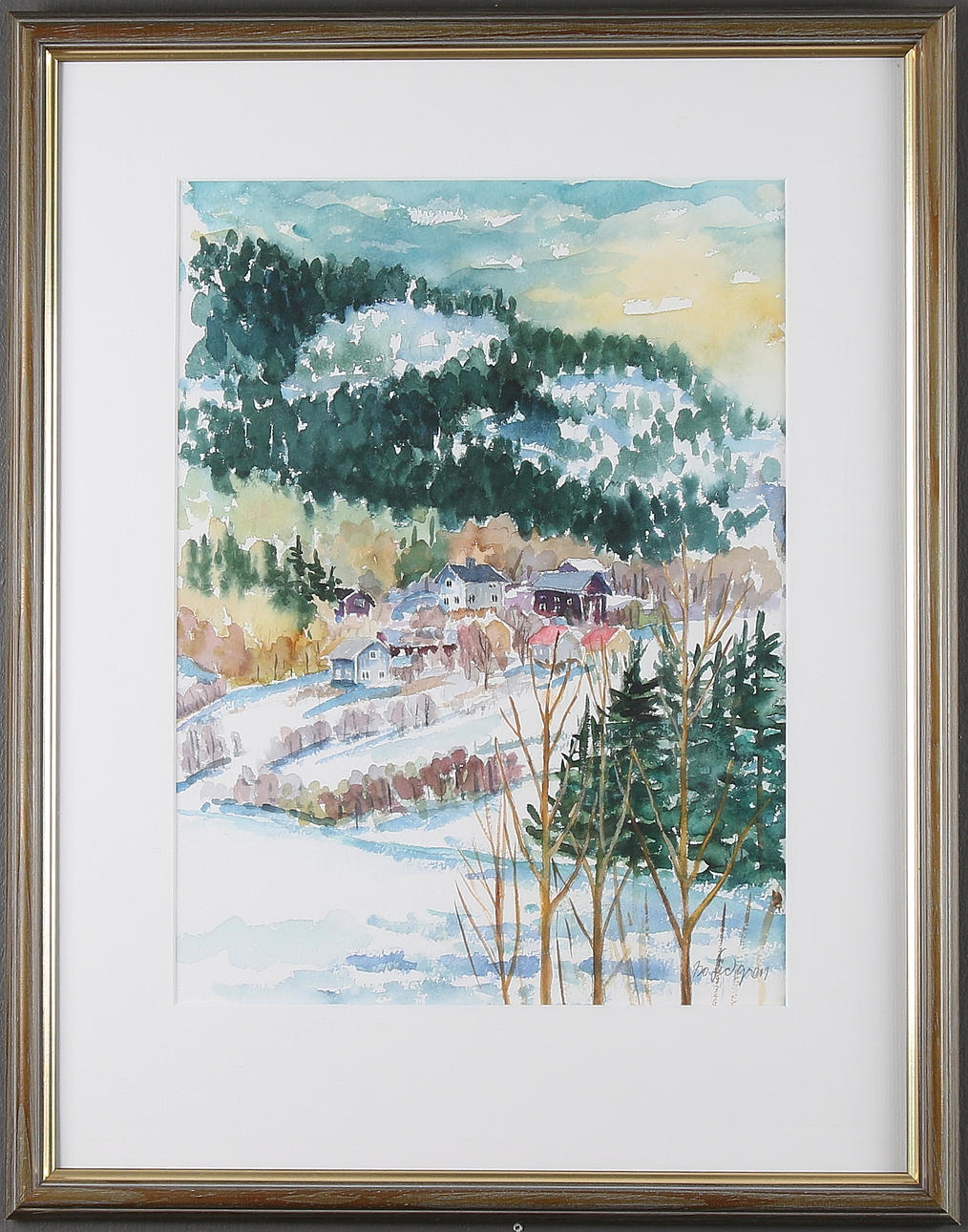 BO LIDGREN. Akvarell, signerad.