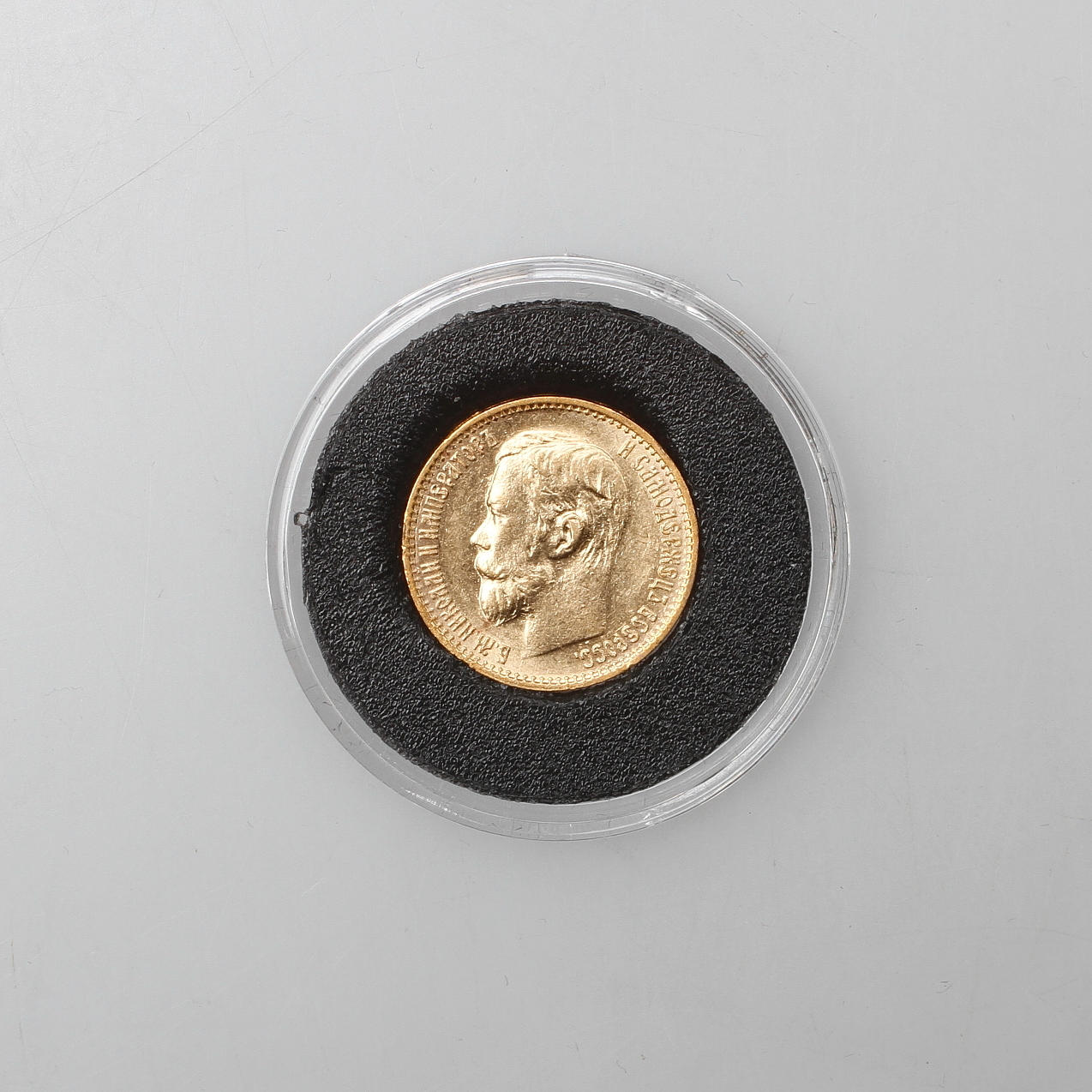 GULDMYNT, Ryssland, 5 rubel, 1898, vikt 4,3 gram.