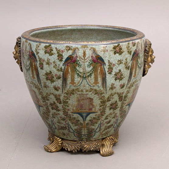 YTTERFODER, keramik/metall, Kina, 1900-tal.