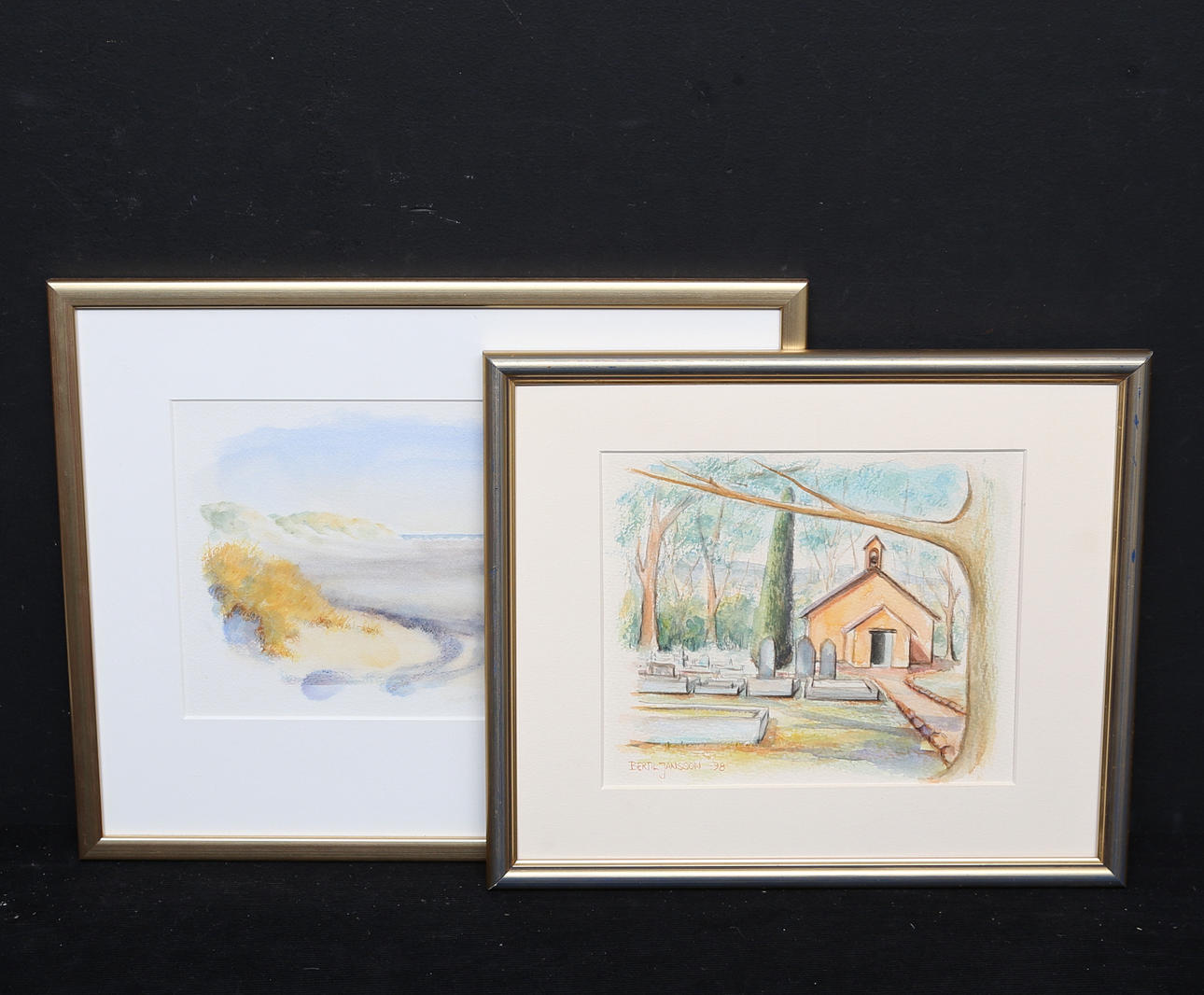 BERTIL JANSSON. Akvareller, 2 st, signerade och daterade.