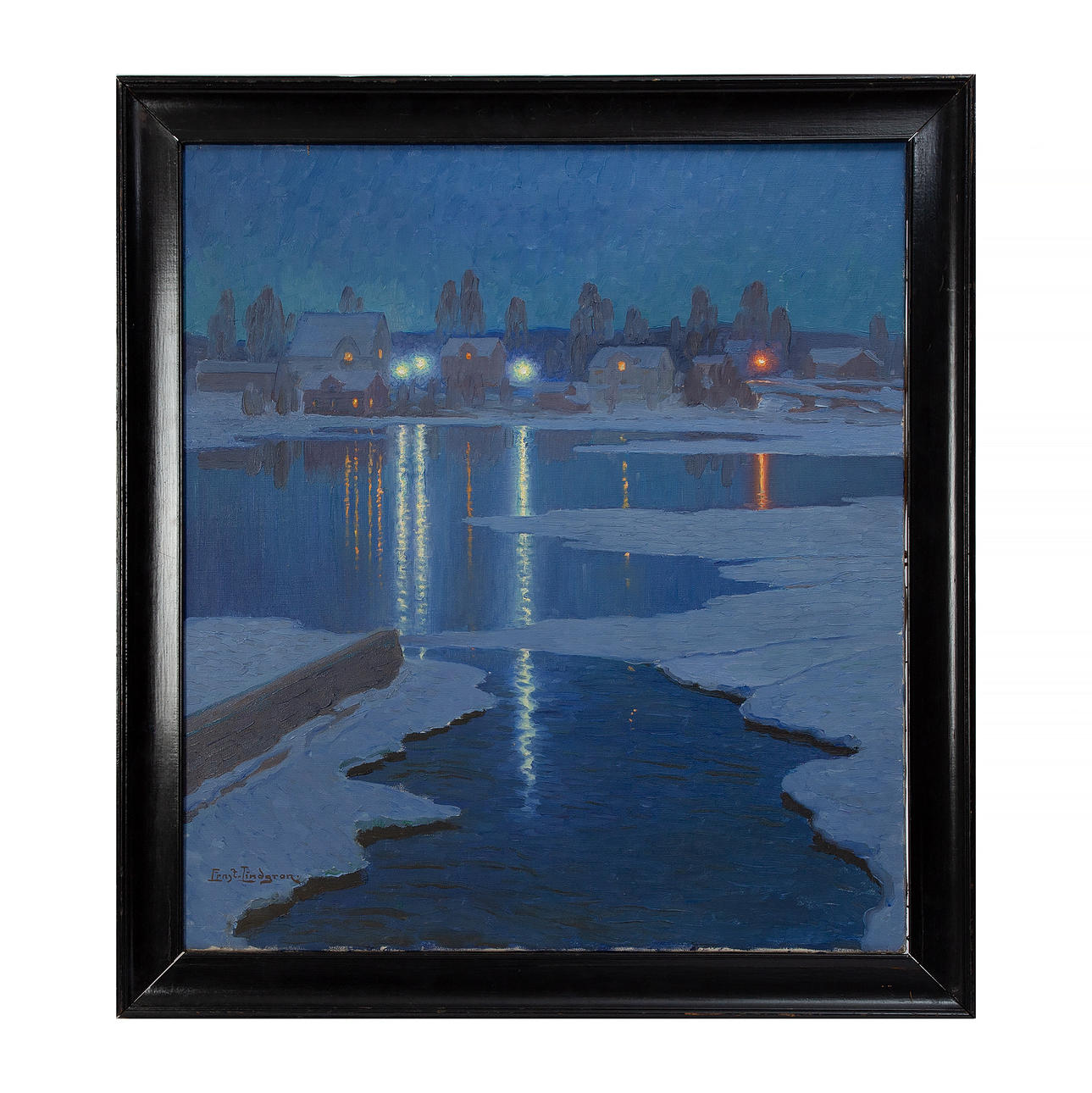 ERNST LINDGREN. Oil on canvas. signed.