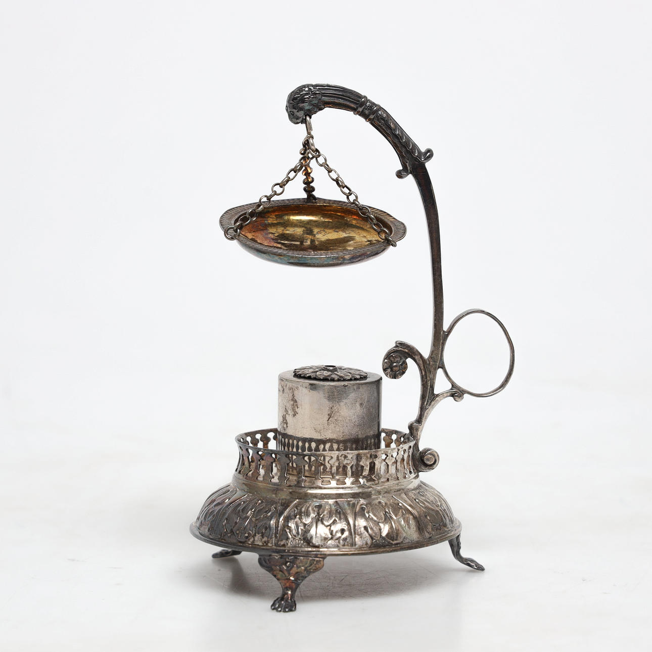 PERFUME BURNER, silver, Stockholm 1842.