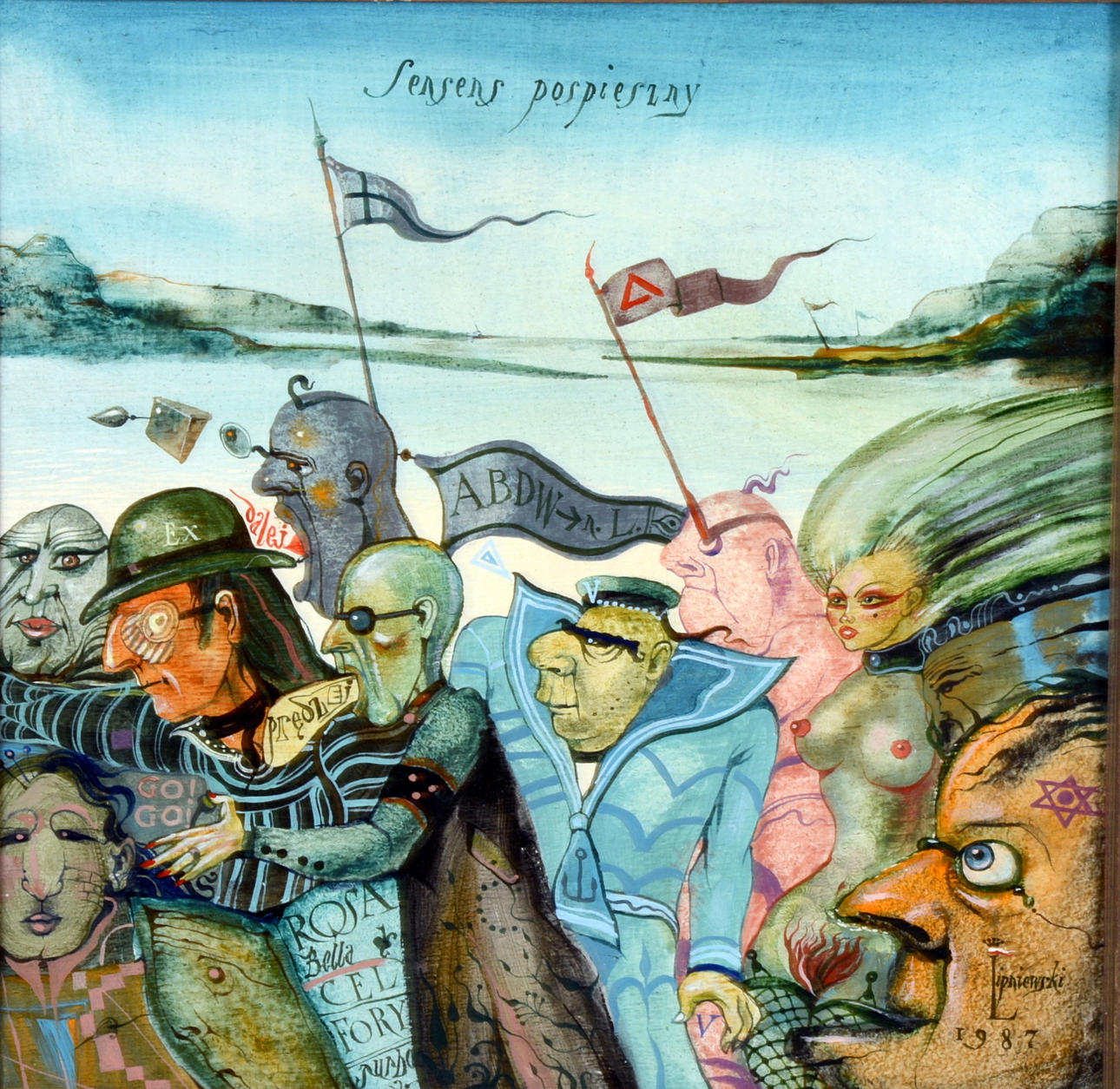 ANDRZEJ LIPNIEWSKI. Akryl på pannå.