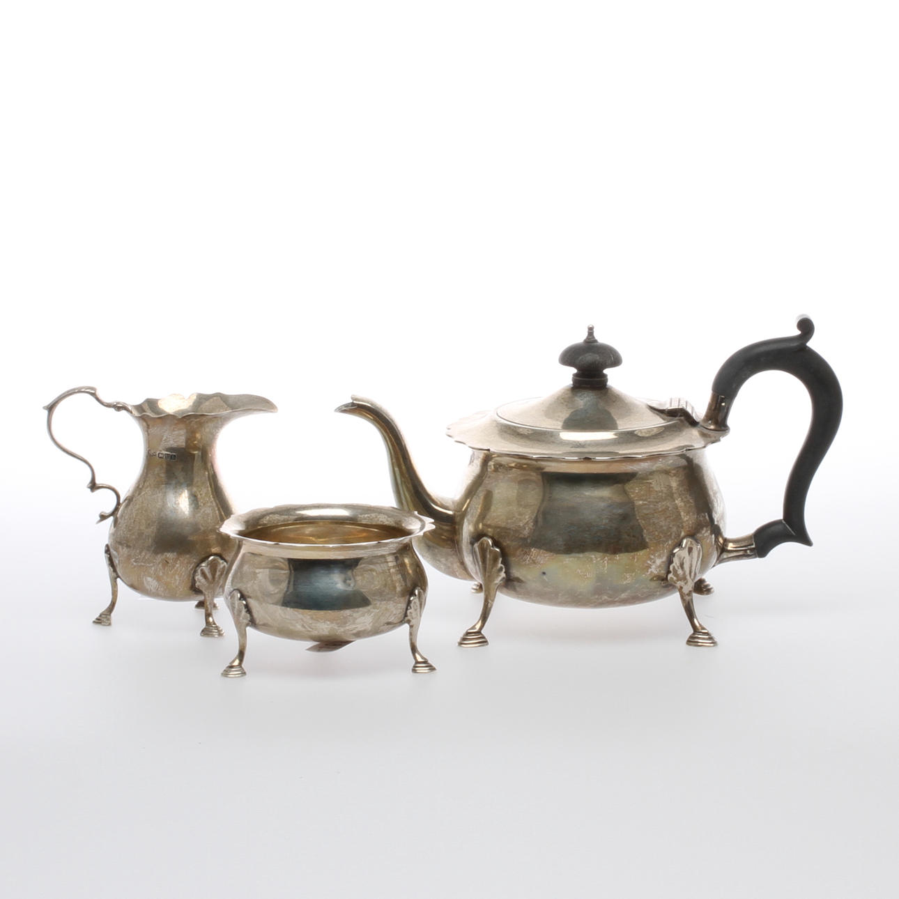 TESERVIS, 3 delar, silver, Jay, Richard Attenborough & Co, Chester England, 1927.