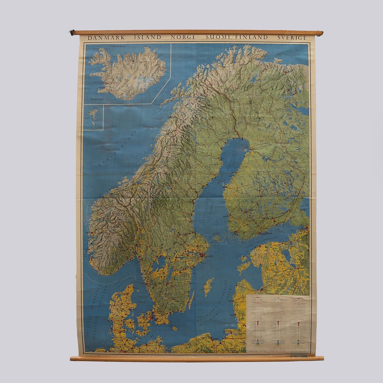 NORDEN KORT, 1:1000000, til skolemiljø.