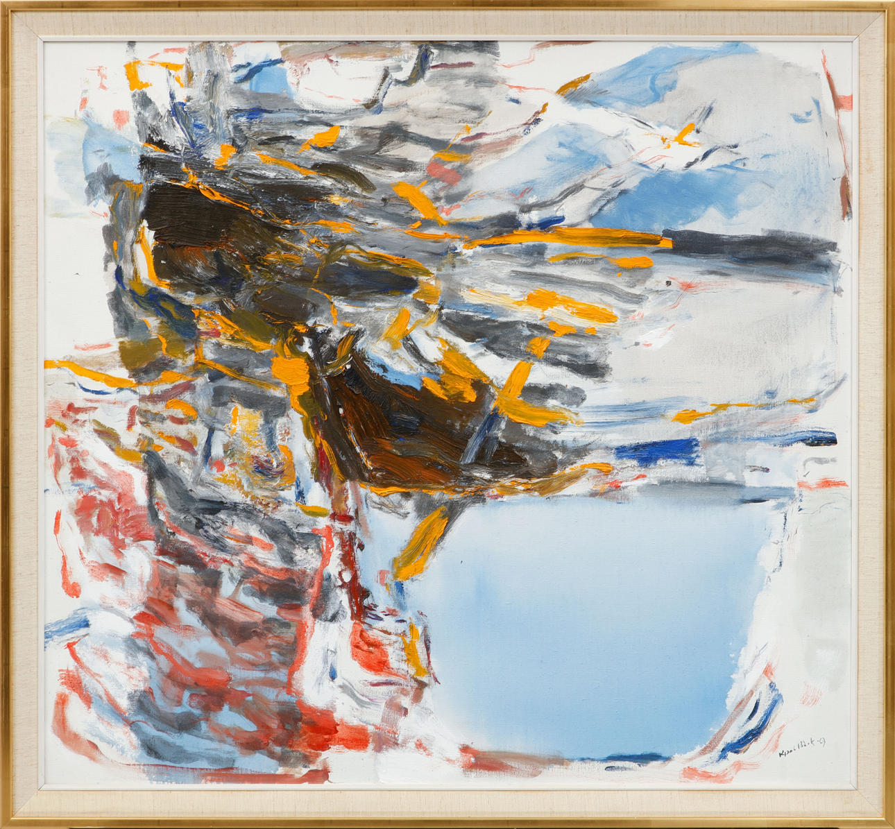 KNUT-YNGVE DAHLBÄCK. Composition. Oil on canvas, signed and dated -67.